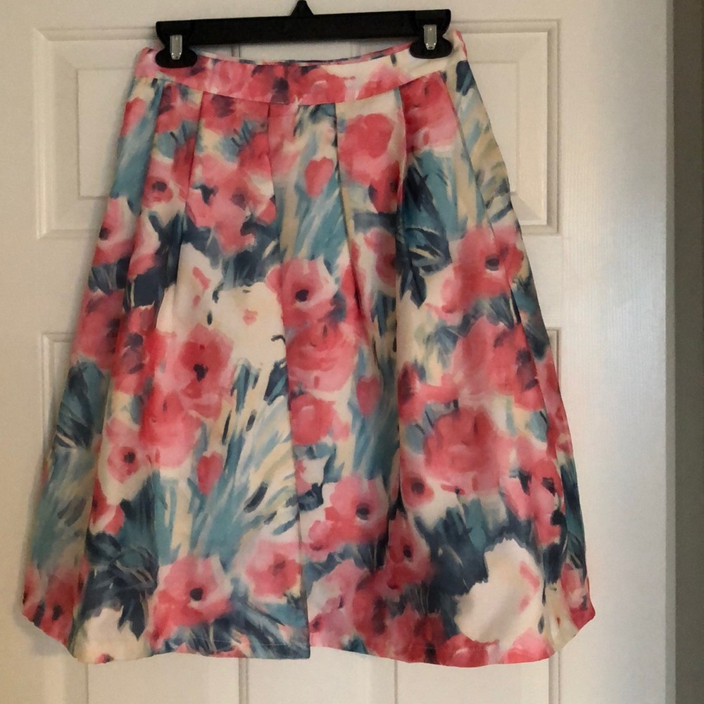 Floral Knee Length Skirt